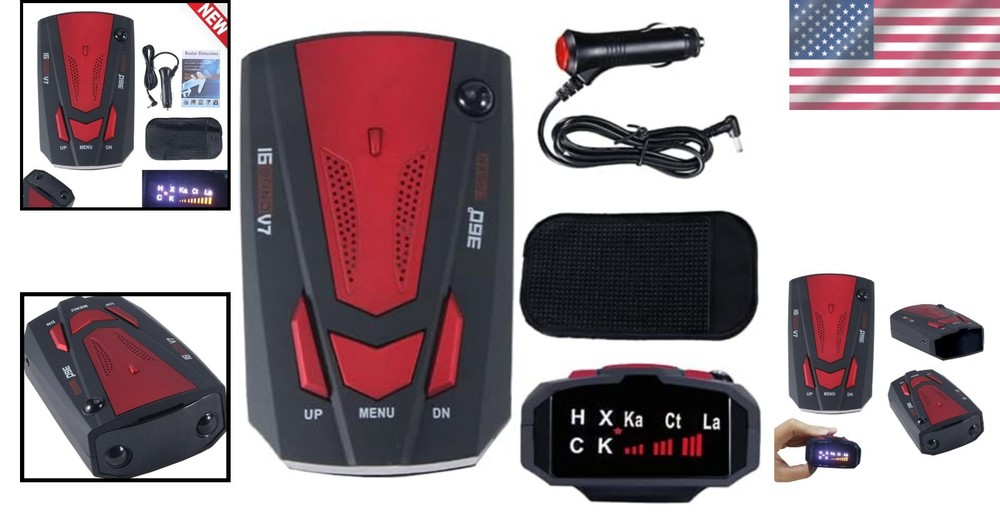 High-Sensitivity Radar Detector – 360° Detection & Adjustable City/Highway Mode
