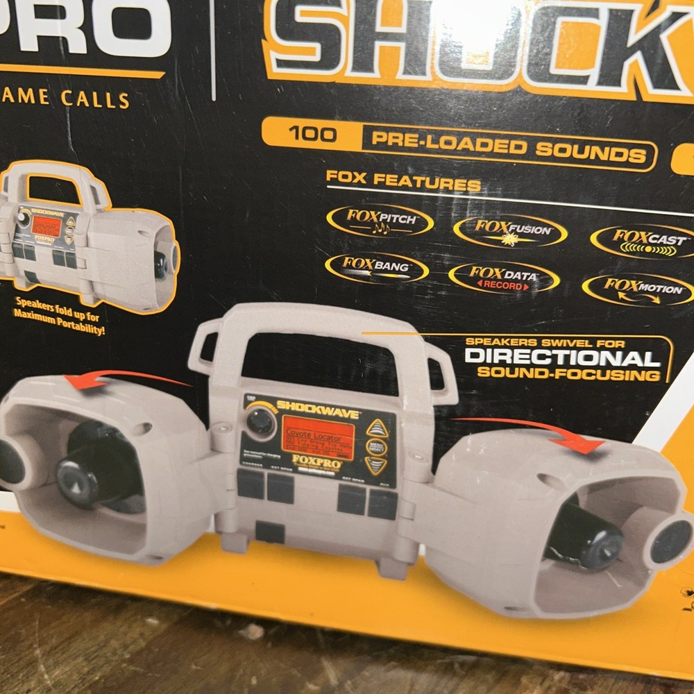 FOXPRO Shockwave Electronic Predator Call 100 Preloaded Sounds MSRP $549