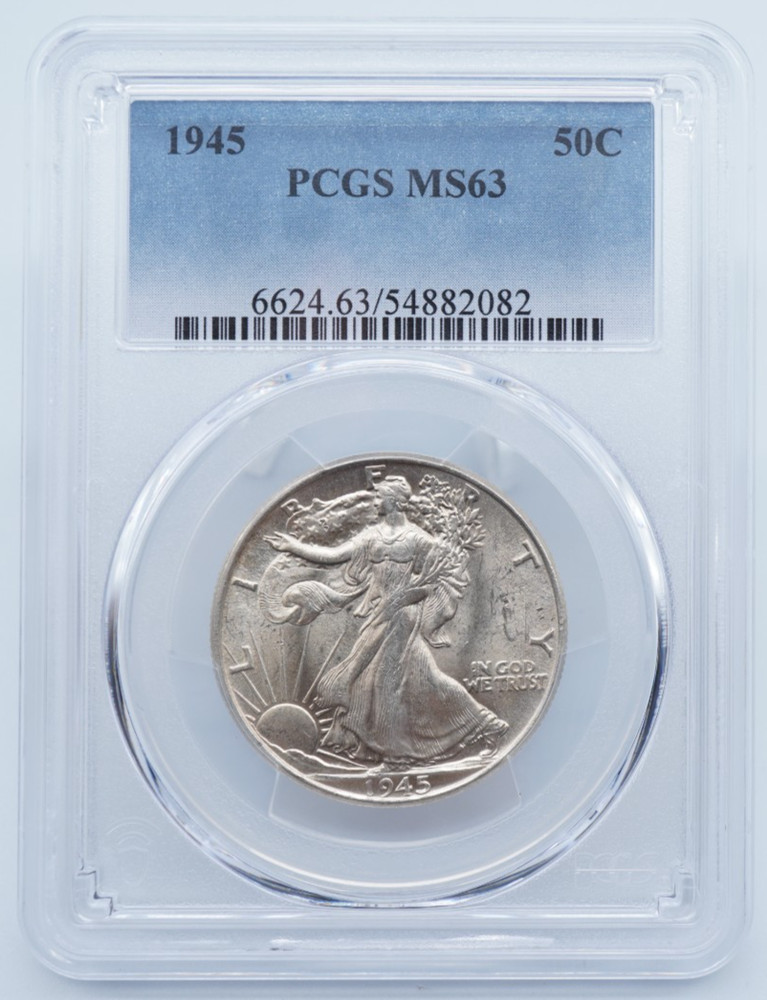 1945 Walking Liberty 50c Half Dollar PCGS MS63 - U1644