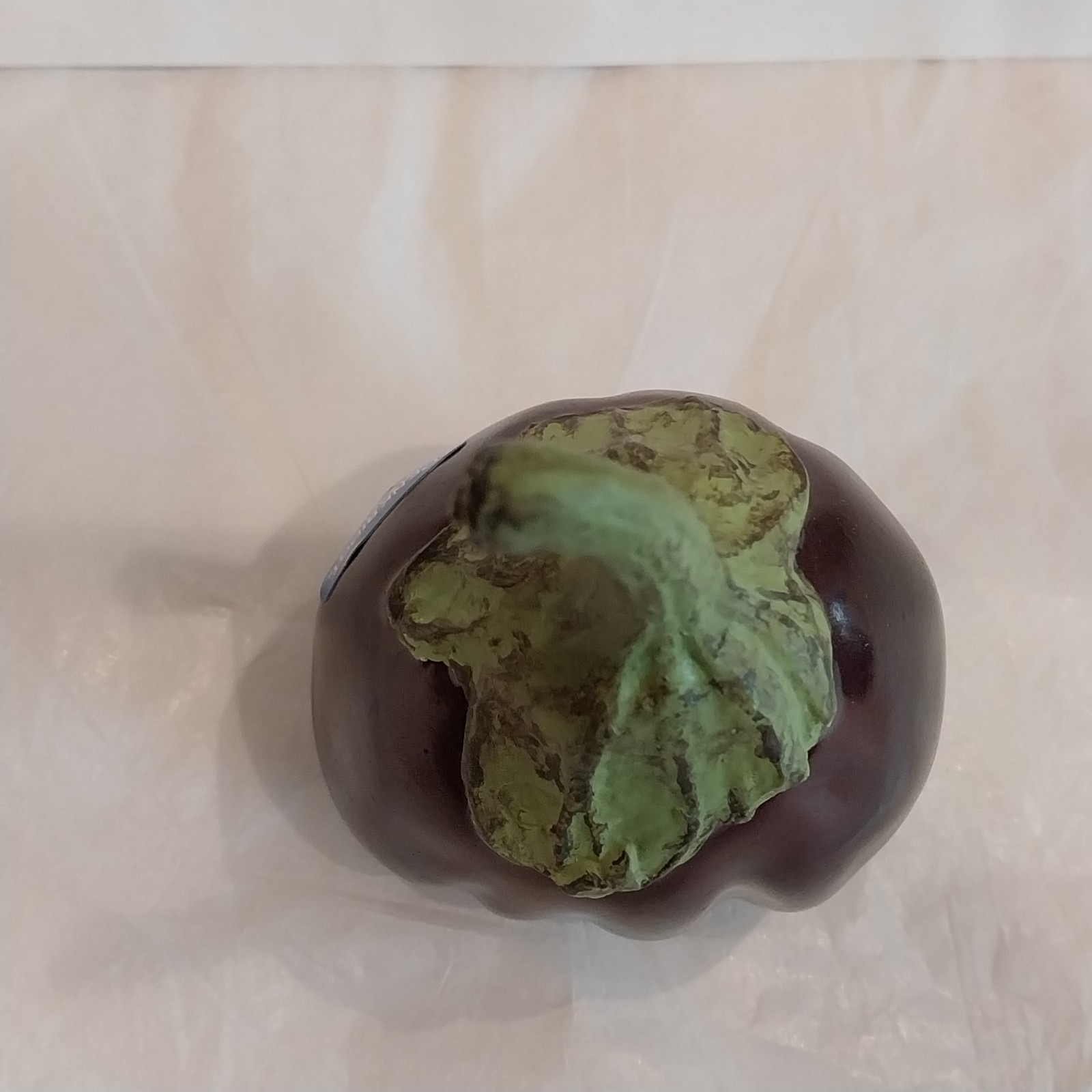 Penkridge Ceramics Trompe L'Oeil Vegetable EGGPLANT Sculpture Realistic 4"H NEW