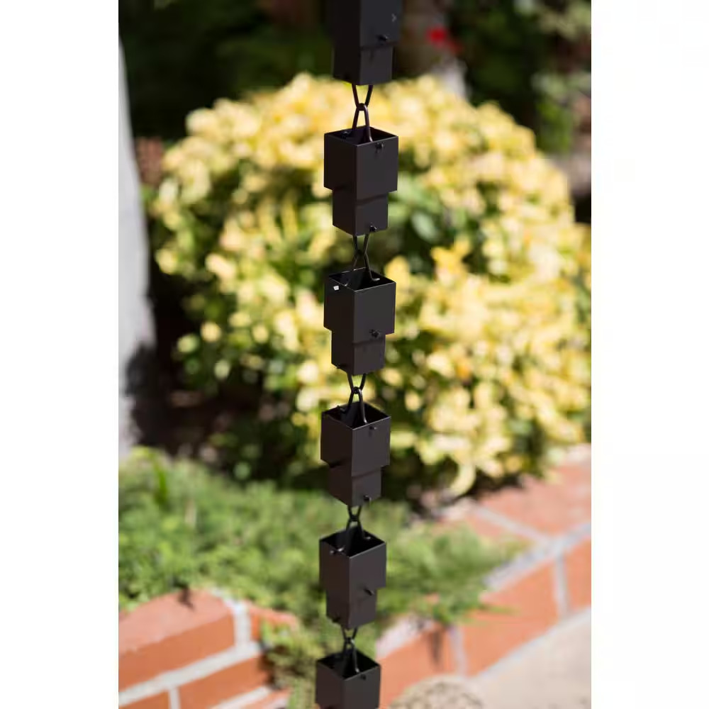 8.5 Ft Aluminum Multi Cube Rain Chain (Black)