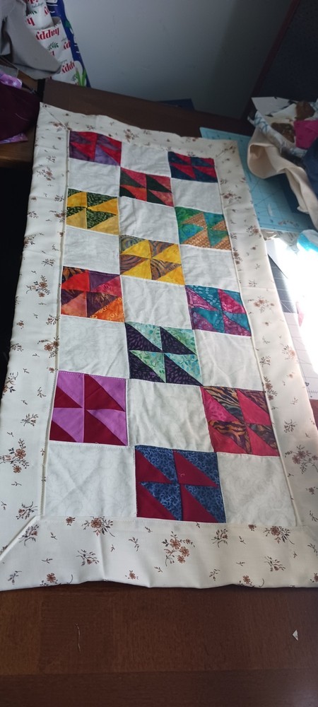 Handmade Patchwork Multicolor lCotton quilt table runner