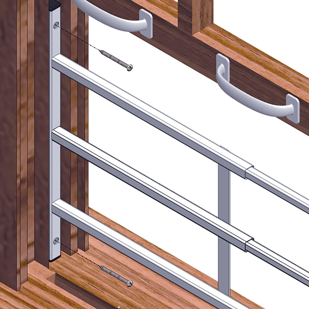 SEGAL S 4752 Fixed Window Guard, Single Pack, White – 22” – 38” Adjustable Width