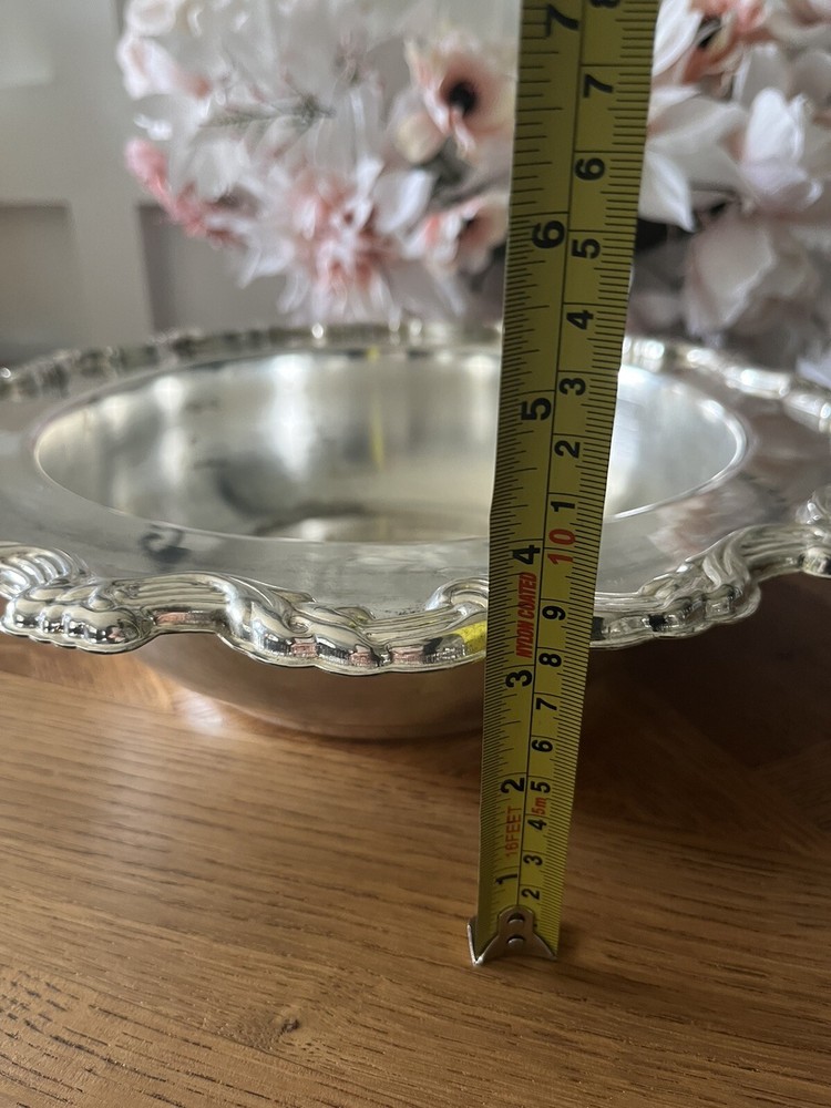 Large Ornate Silverplate Serving Bowl