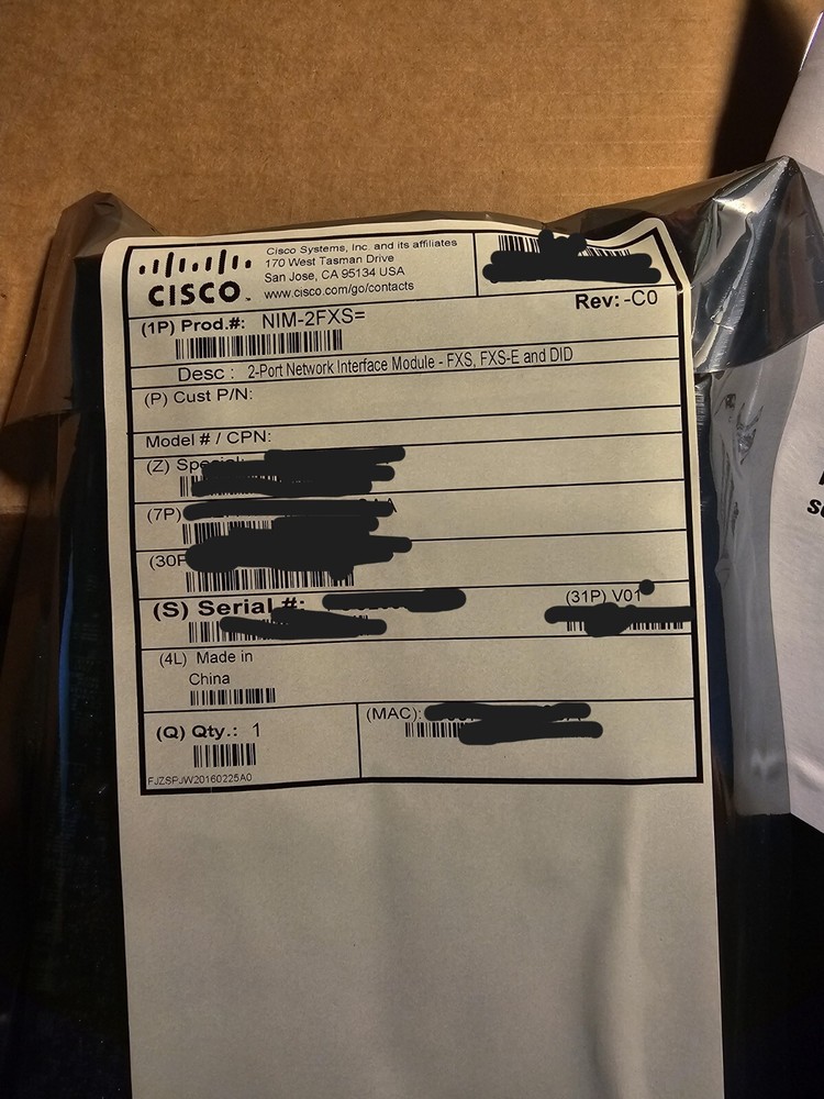 CISCO NIM-2FXS Network Interface Module FXS - SEALED BRAND NEW