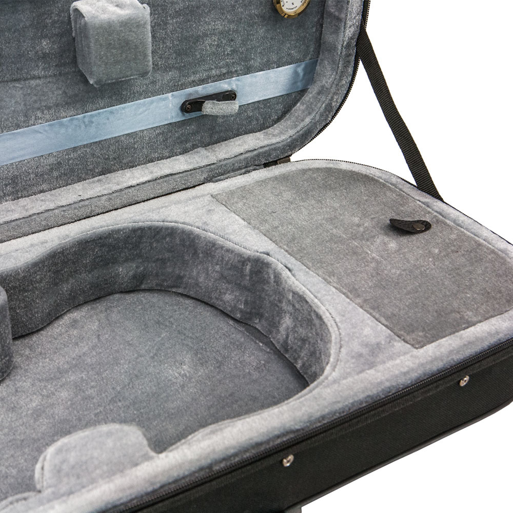 Classic 1/2 Violin Oblong Case. Black. Lightweight Backpackable