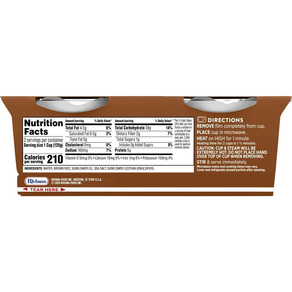 Minute Brown Rice, Microwaveable Rice Cups, 4.4 oz, 2 Count