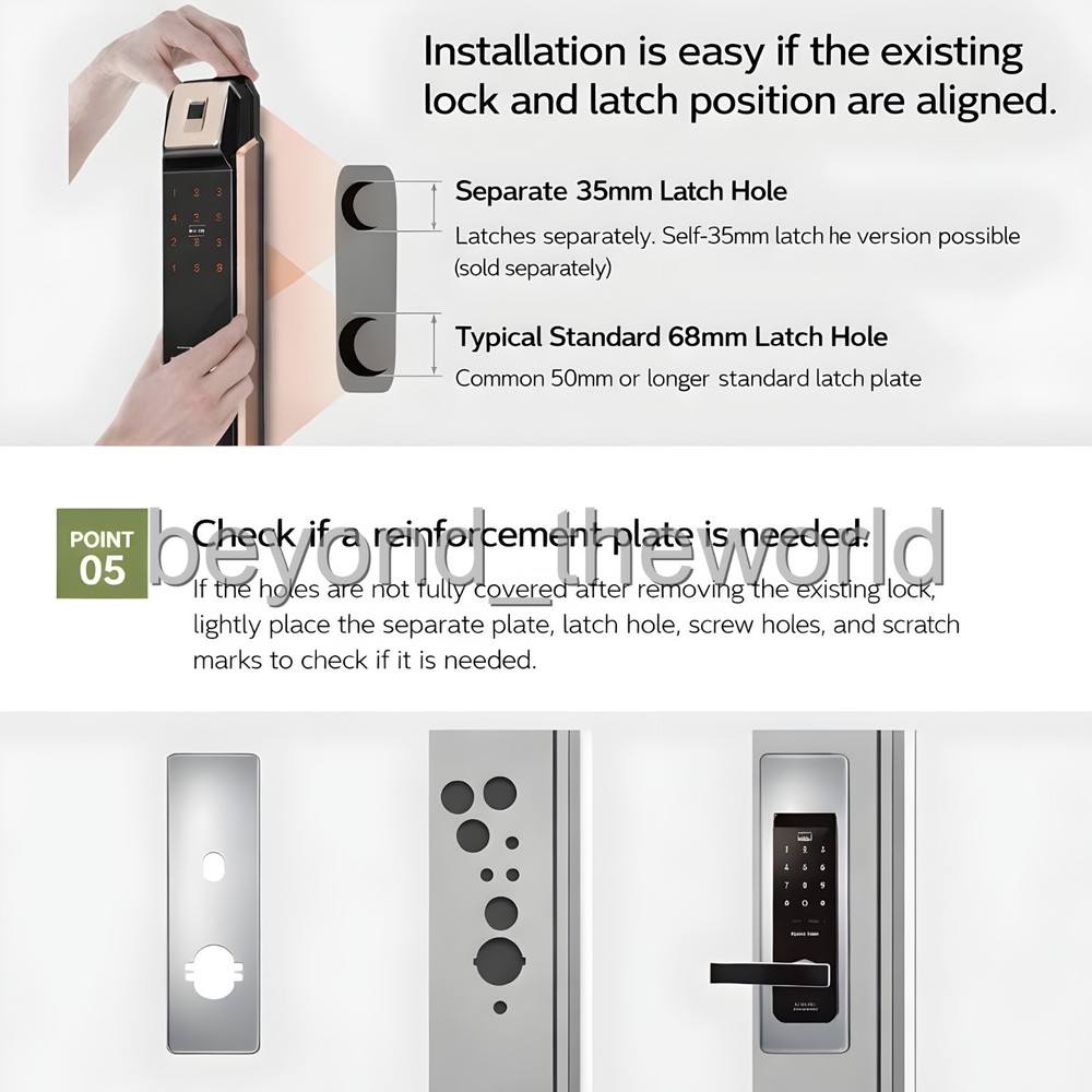 Zigbang SHP-DP960 Plus Push Pull Digital Smart Door Lock w/ Key Tag