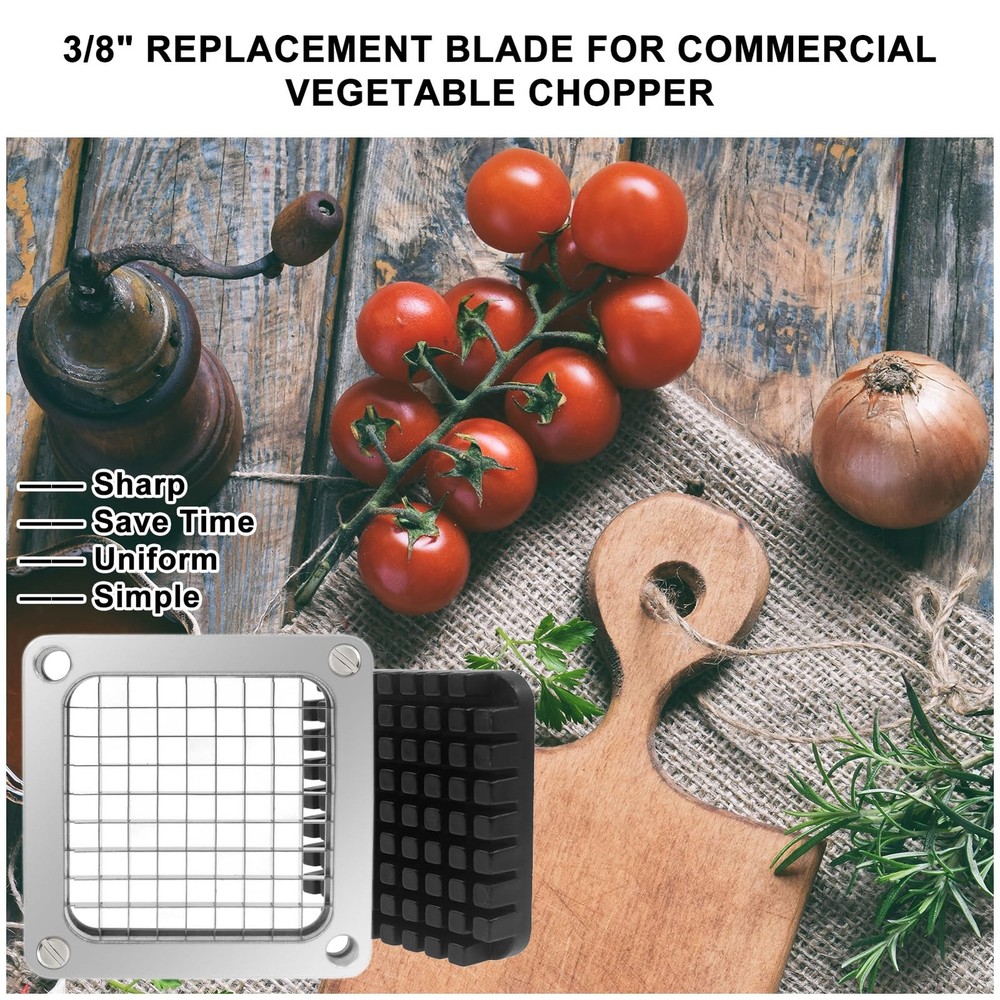 2Pcs 3/8''Replacement Chopper Blade, Commercial Vegetable Chopper Dicer Stain...