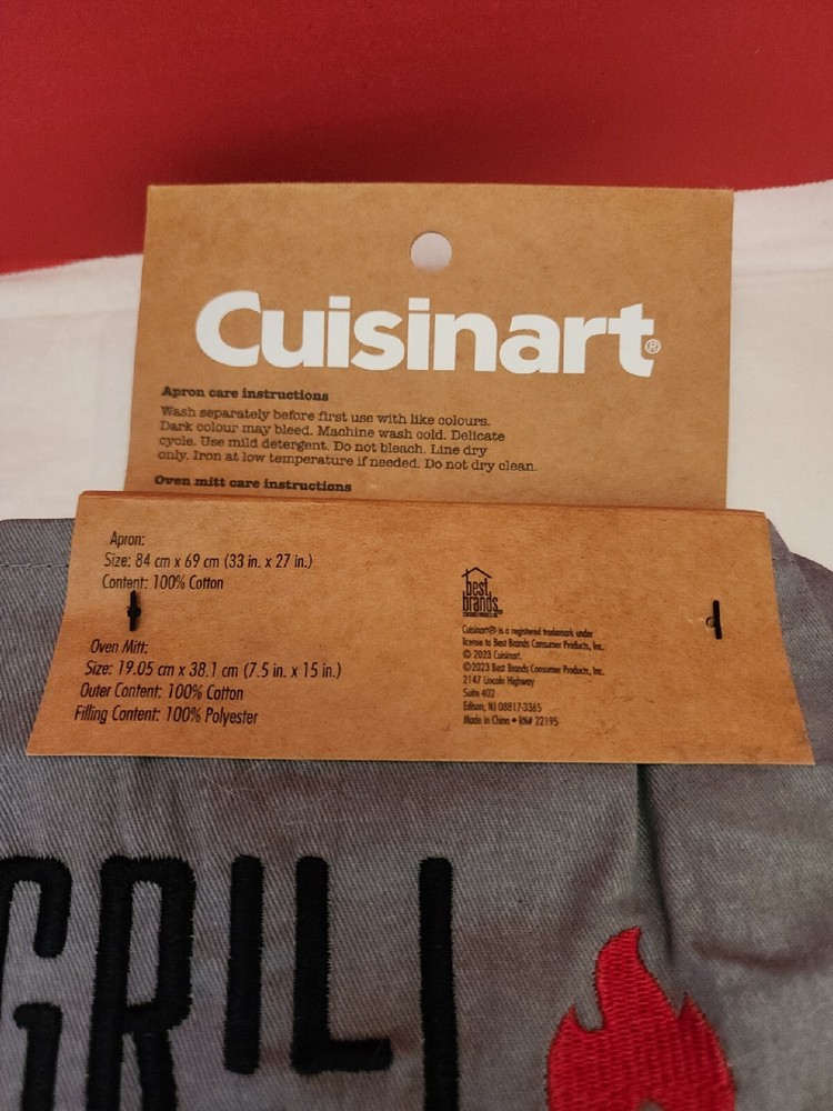 Cuisinart Gray Mitt And Apron Grill Master