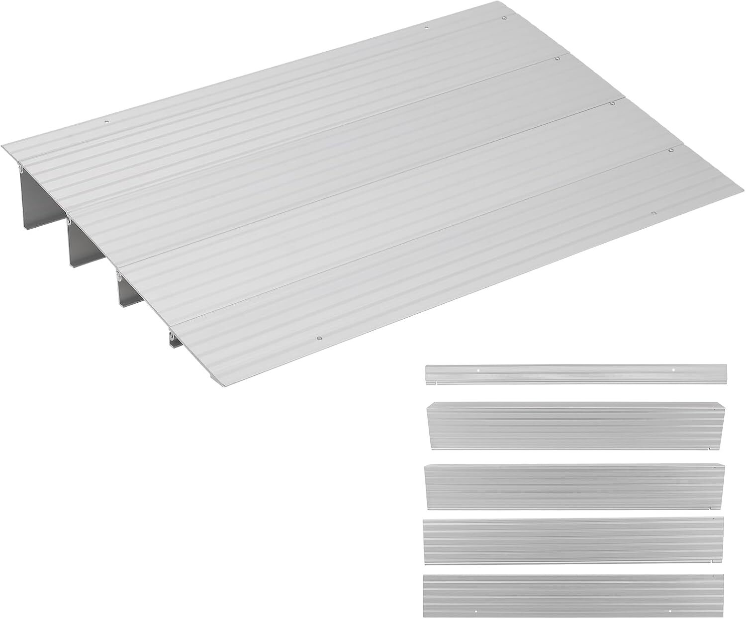 Adjustable Threshold Ramp 1"/2"/3"/4"/5" Rise Aluminum Door Ramp for Wheelchair