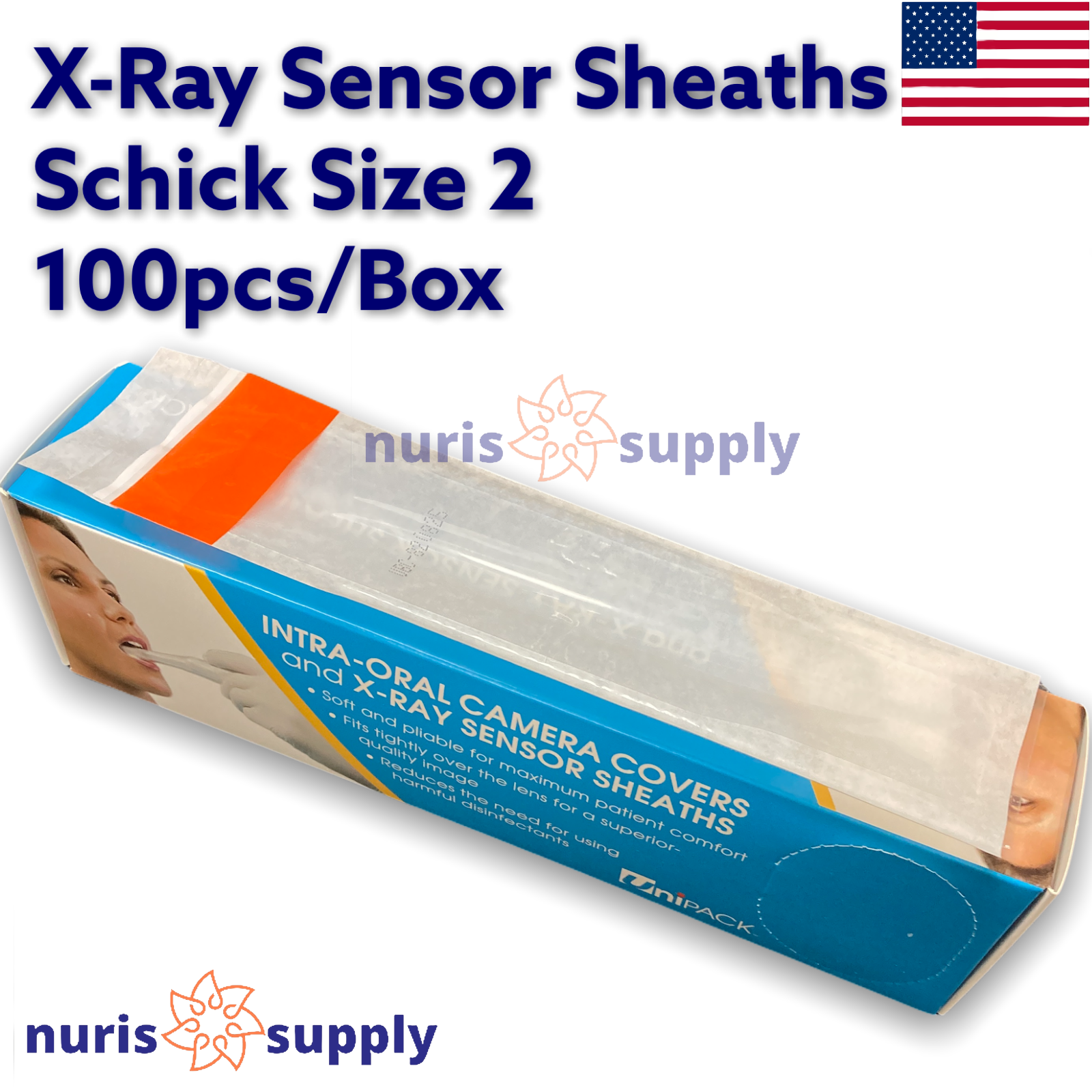 Digital X-ray Sensor Sheath Schick Size 2 Latex-Free 100pcs/Box
