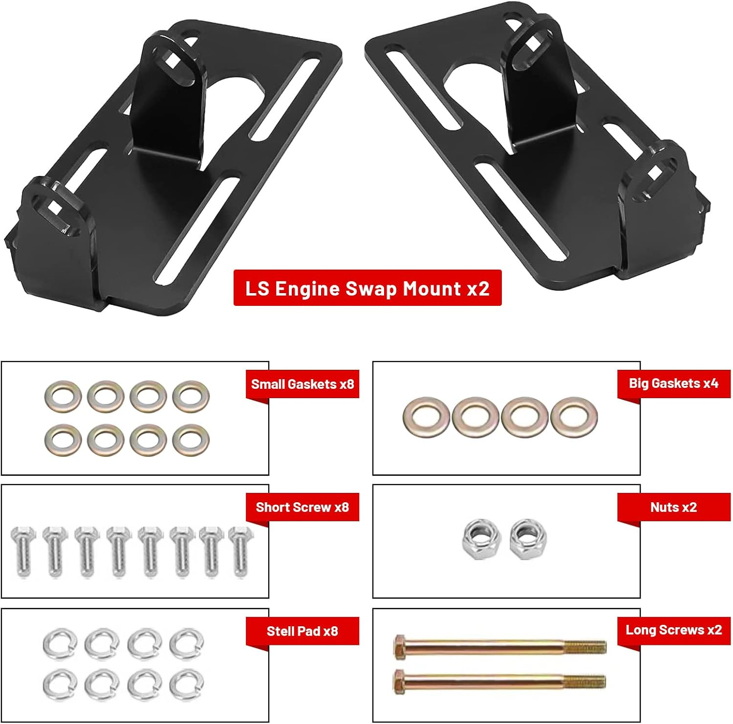 LS Swap Conversion Engine Mounts 1973-1998 Square Body Chevy GMC Truck 1988-199
