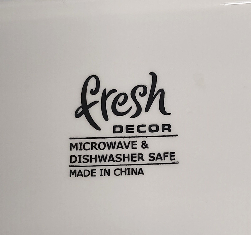 Fresh Decor Ceramic Big Bright Floral Serving Platter Rectangular Flowers 18x7