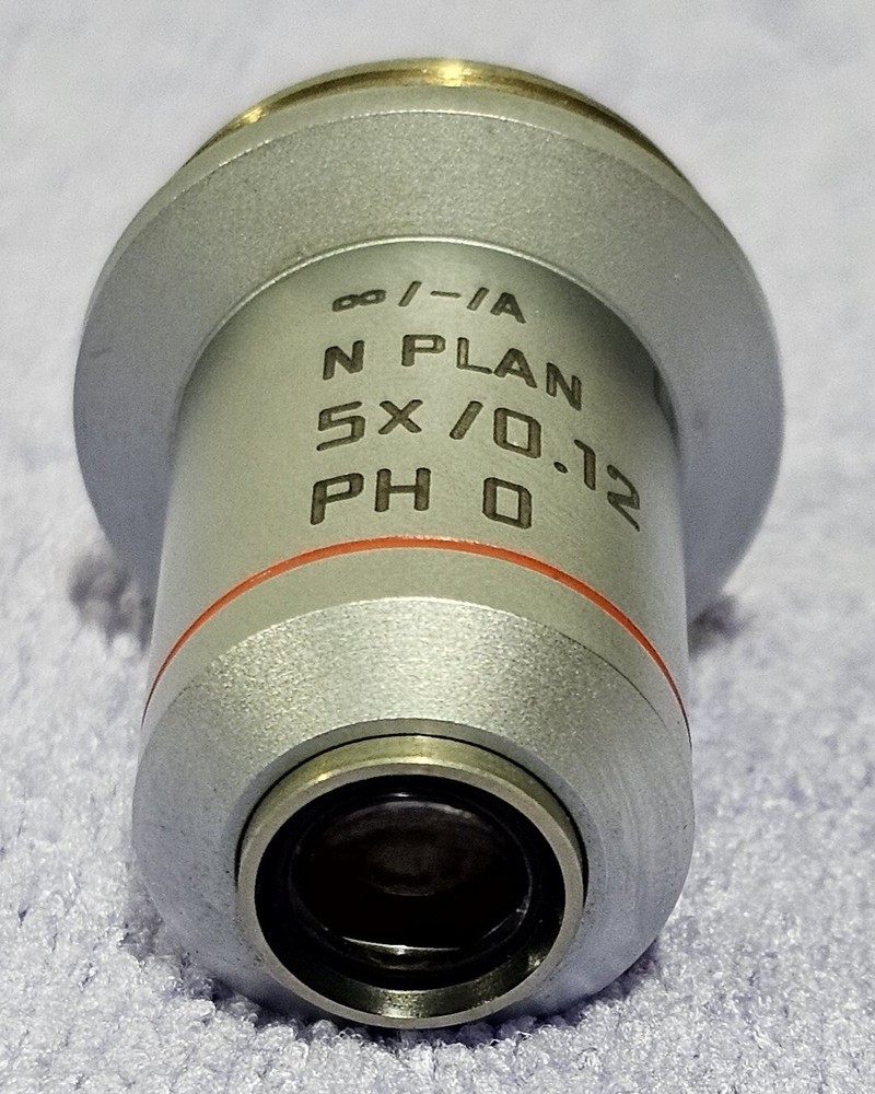 Leica 506090 N Plan 5x/0.12 PH 0 ∞/-/A Phase Contrast Microscope Objective