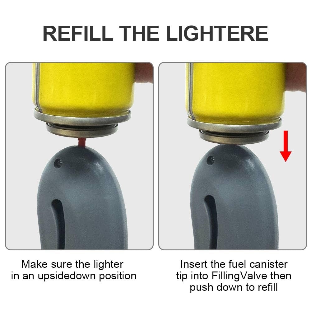Butane Lighter, 4pcs Refillable Lighter for Candle(No Butane Inside)
