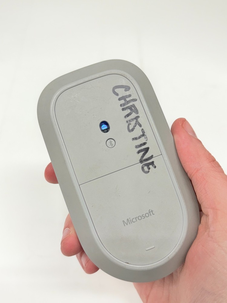 Microsoft Surface Mobile Mouse Silver Optical Wireless Bluetooth Seamless