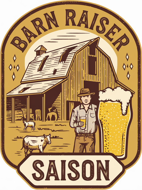 Label Peelers Barn Raiser Saison Beer Kit