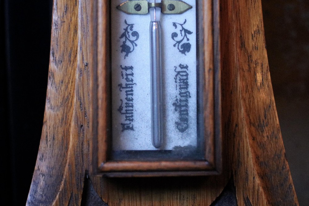 Large Antique Victorian Barometer / Thermometer