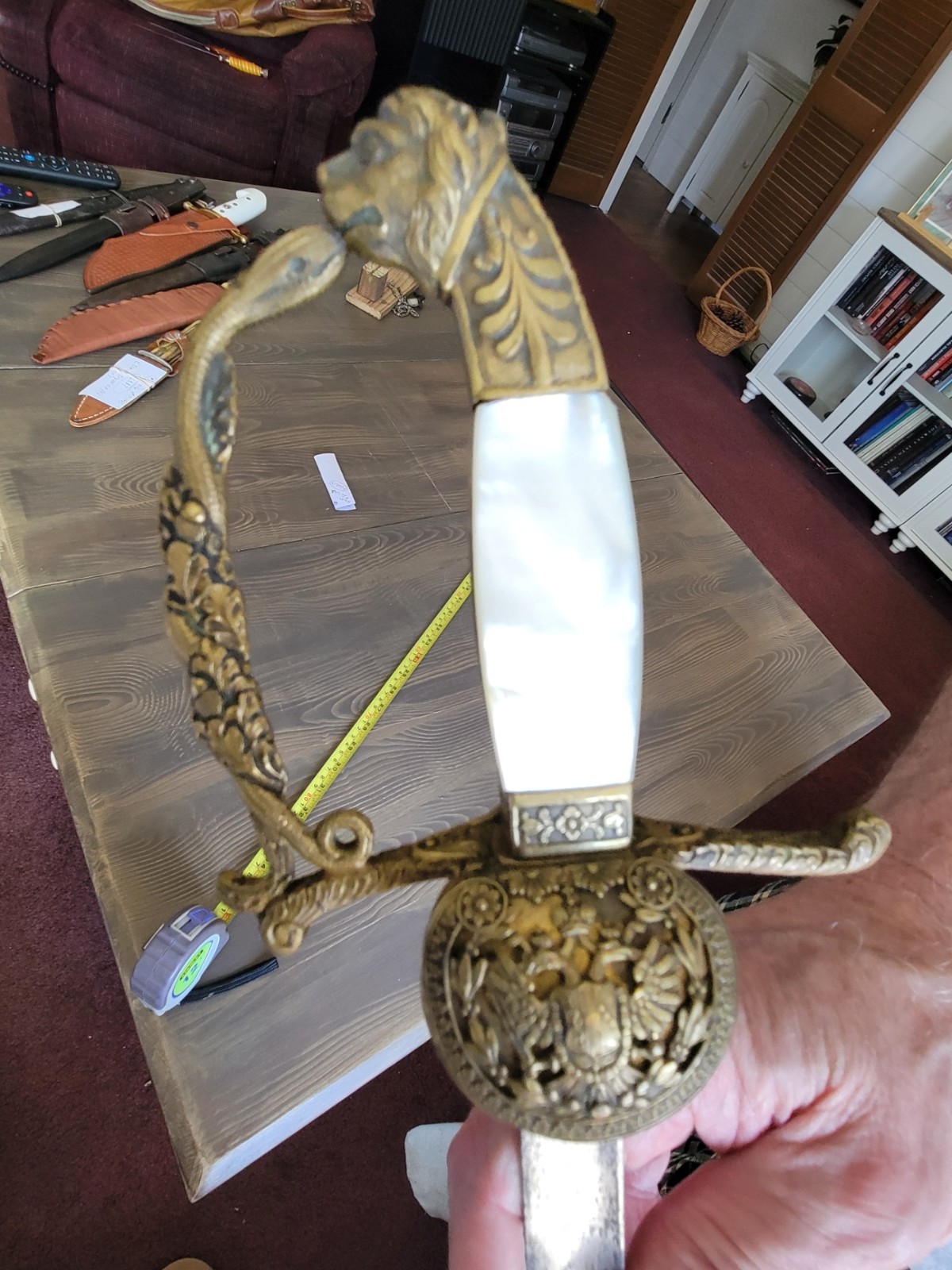 Antique Austro-Hungary 1800's Lionhead Court Sword no Scabbard