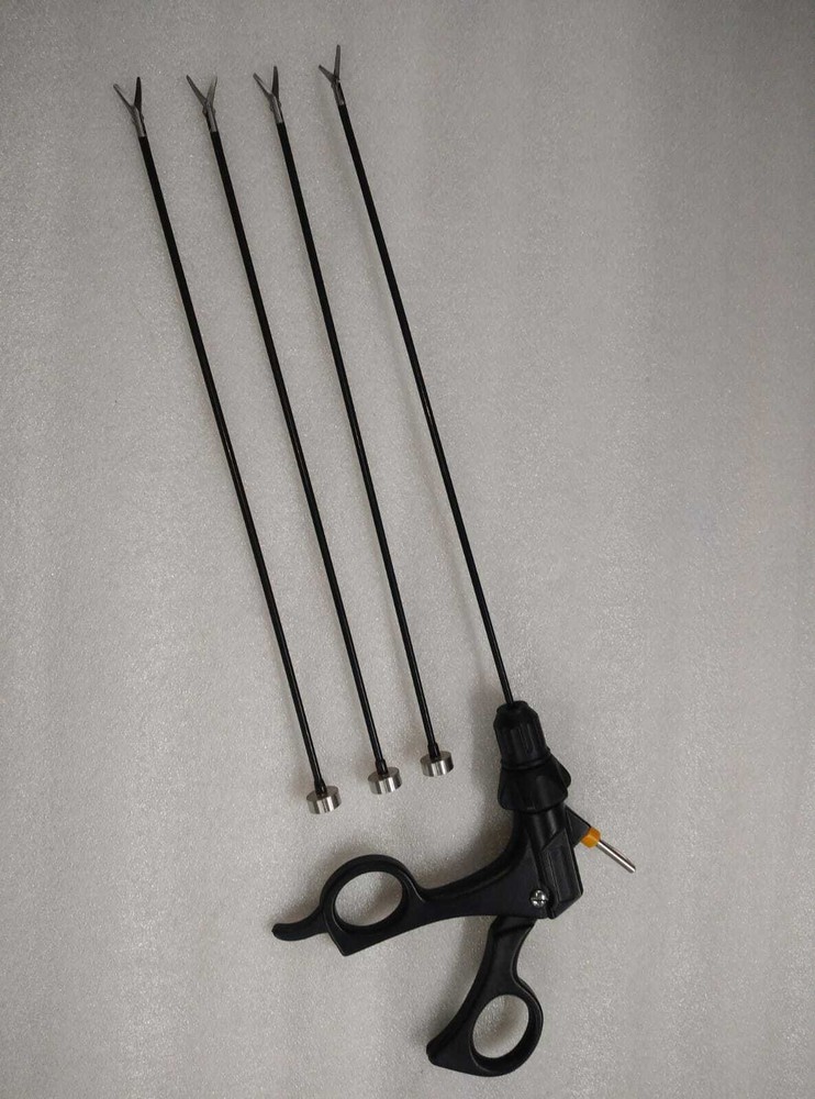 Laparoscopic Straight And Curved Scissors Forceps Surgical Instruments Set 5 Pc