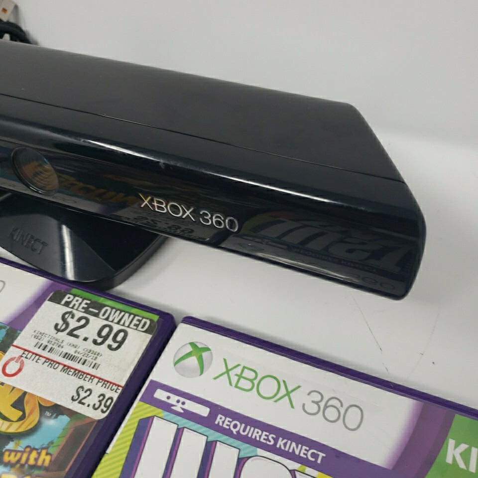 Xbox 360 Kinect Bundle - Sensor & 5 Games Cleaned and Polished Discs