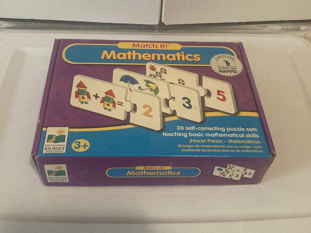 Match It! Mathematics Puzzle Game Set - 30 Self-Correcting Puzzle Set - Complete