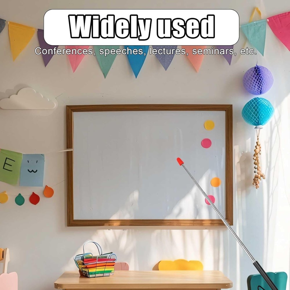 Telescopic Teachers Pointer Stick, 47.24in Retractable Teaching Pointer,...