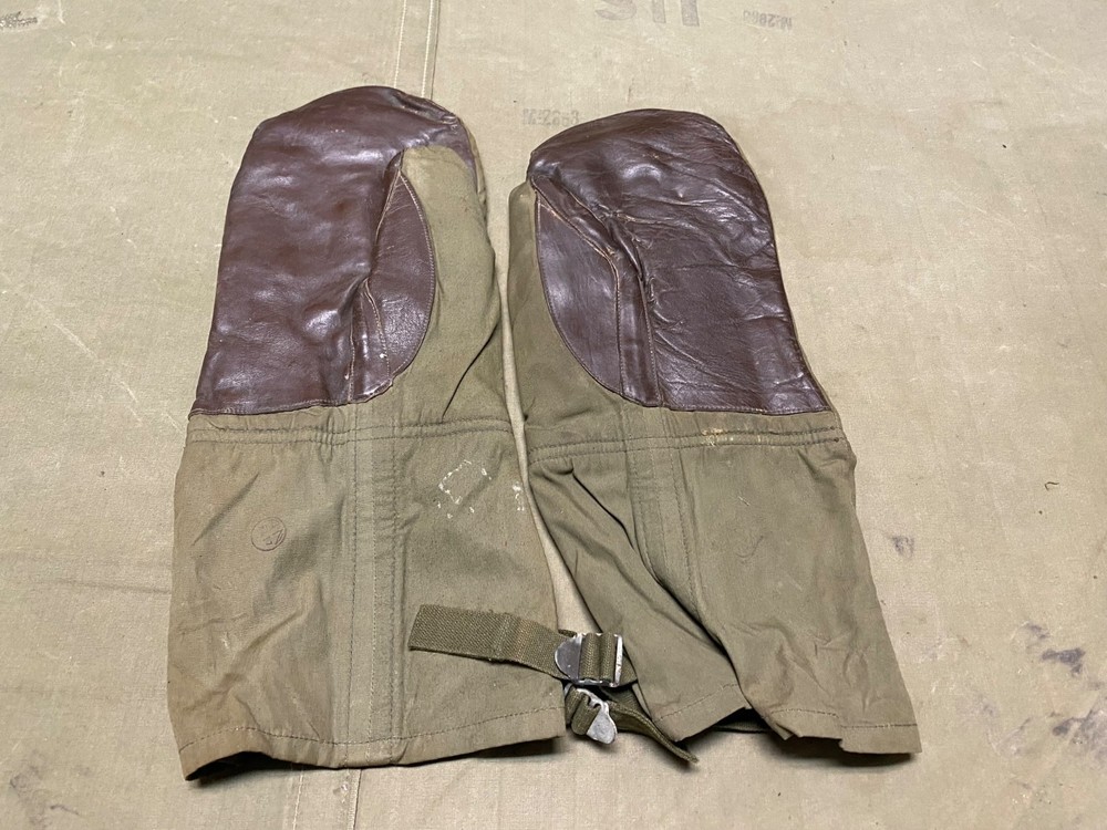 ORIGINAL WWII US ARMY AIR FORCE A-12 COLD WEATHER PILOT FLIGHT MITTENS GLOVES