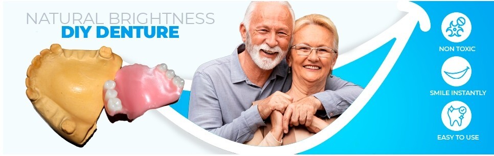 DIY Denture Kit full upper/ full lower False Dentures teeth Home Made Dentures