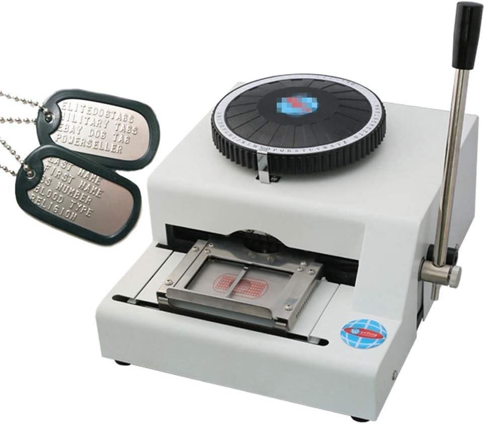Embossing Machine 72-Characters Card Embosser Printer Code ID PVC Stamping Credi