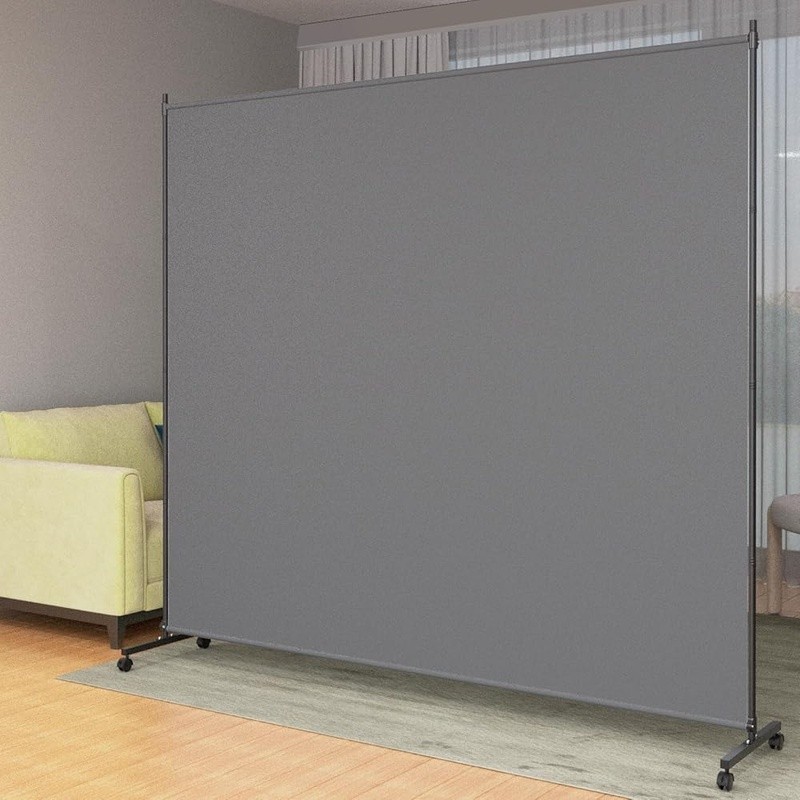 Mobile Room Divider W/ Caster Wheels Locking Brake Privacy Panel Durable Design