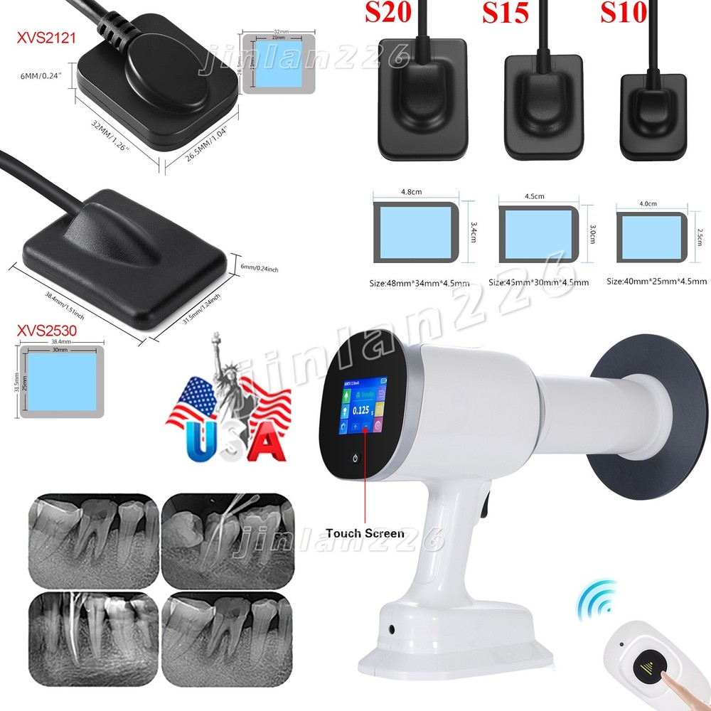 Dental X Mobile Unit System Ray Digital Machine High Frequency + Shield/Sensor