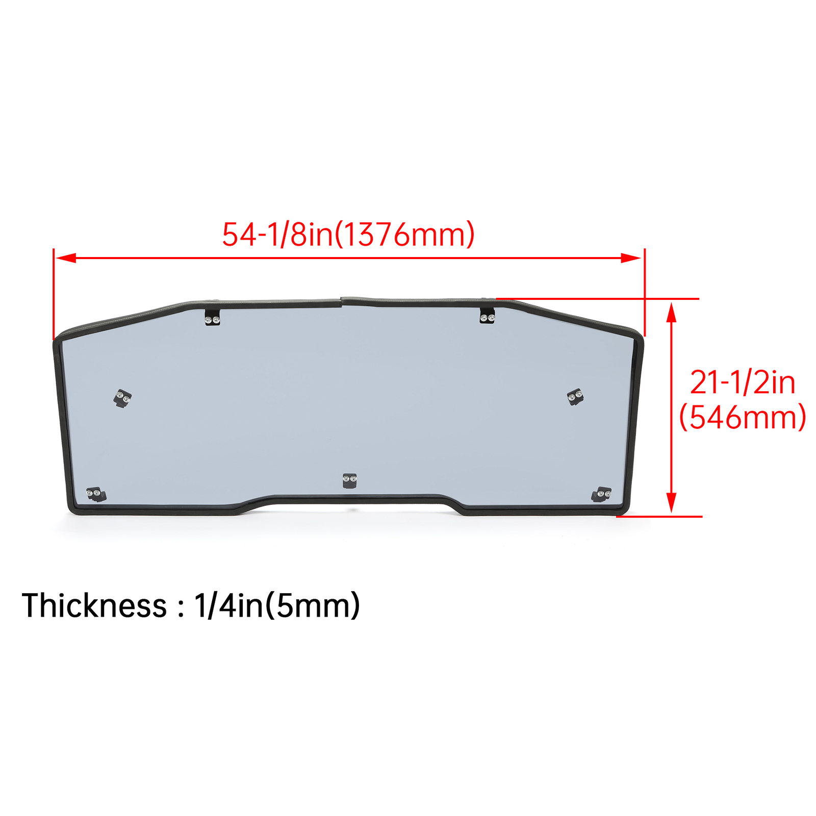 For Can-Am Defender HD 5/8/10 2016-2023 Heavy Duty Rear Smoked Windshield