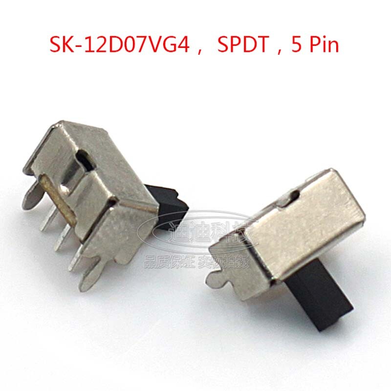 2 Position ON-OFF Microswitch 1P2T SPDT 5 Pin PCB Panel Model Mini Slide Switch