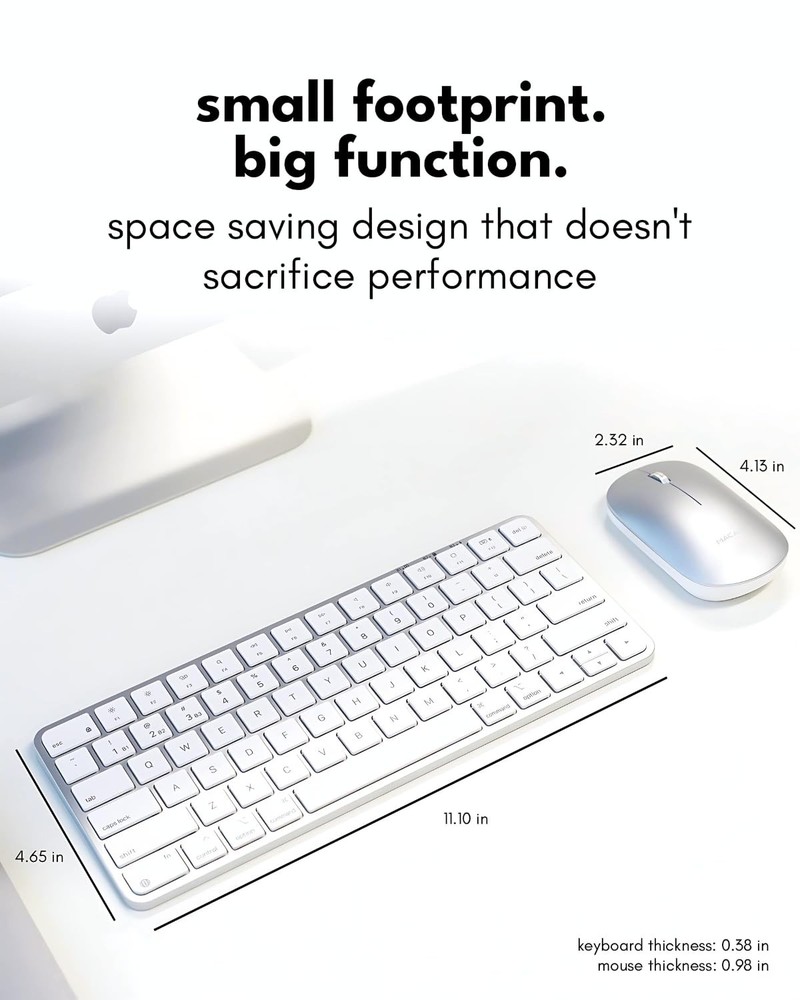 Apple Wireless Keyboard and Mouse for Mac - Dual Mode (Bluetooth + Wired) - M...