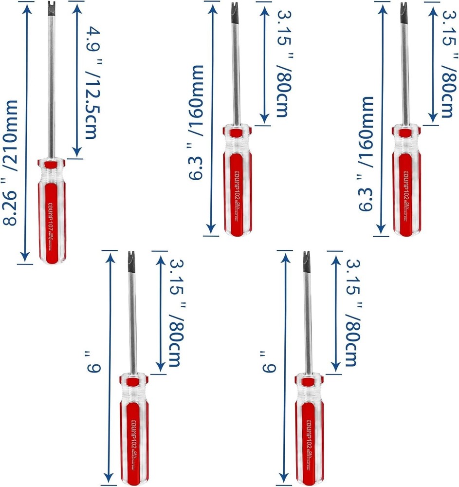 5 Pcs Magnetic Spanner Screwdriver Set, U-Type 5pcs U-shaped screwdriver