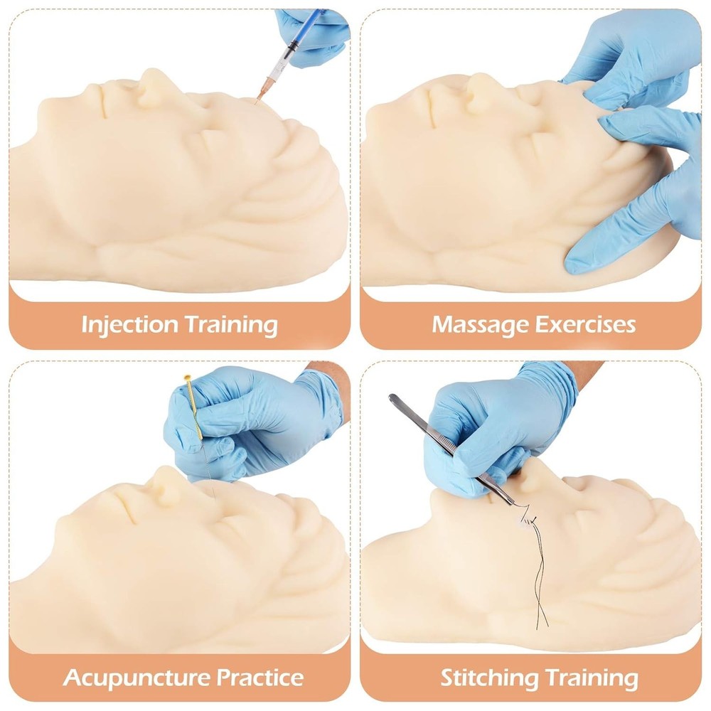 Injection Training Mannequin Face Model Head Model for Micro-Plastic Teaching...