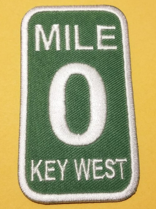 Route 1 Key West END Embroidered Destination Patch approx 2x3.5"