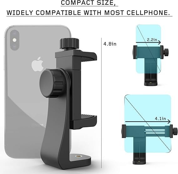 Phone Tripod Mount Adapter with Ｗireless Camera Remote