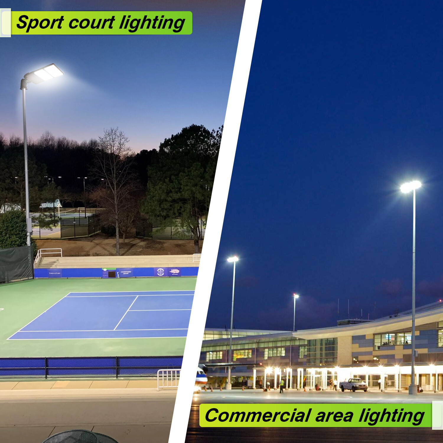 320 Watt LED Shoebox Light Outdoor Parking Lot Street Pole Fixture Dusk to Dawn