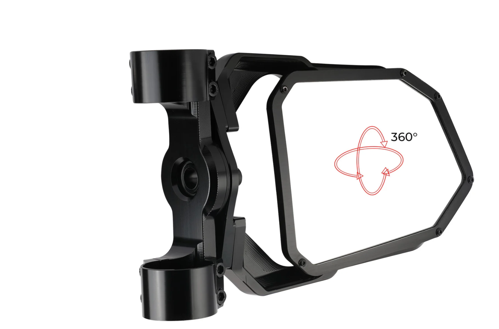 Chupacabra Offroad Cuero Race Mirrors + Amber LED Lights 1-7/8" OD Tube-Black