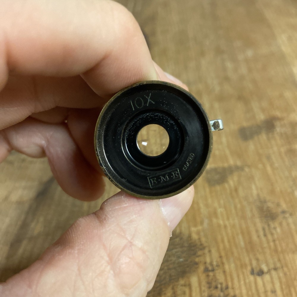 Vintage E.M.E Microscope Eyepiece With Adjustable Pointer 10x