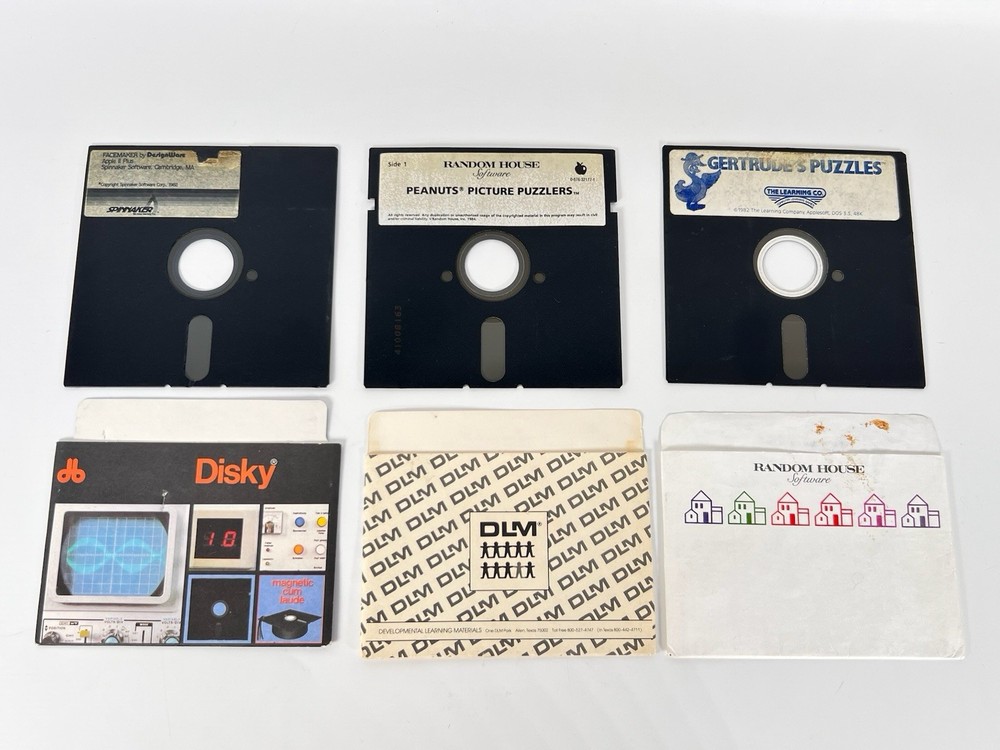 Vintage Lot 12 Floppy Disk Games & Programs Computer (Untested) Applesoft5.25