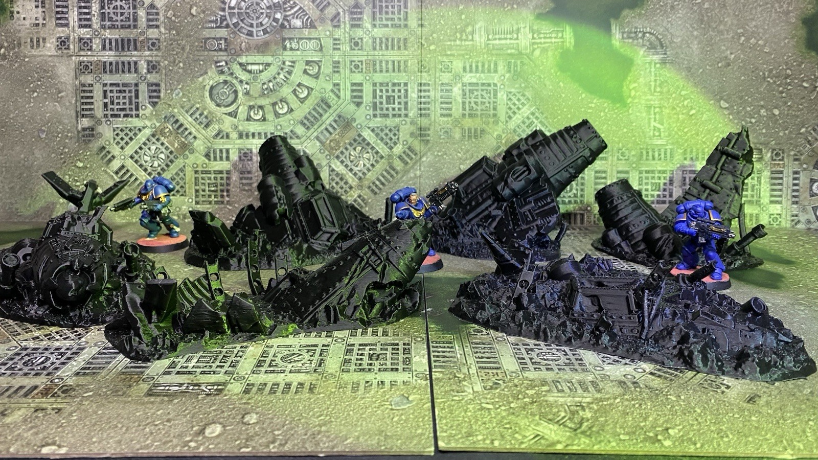 Tabletop Terrain: Crashed Planes\Scatter Terrain Warhammer 40K Compatible -7 PCS