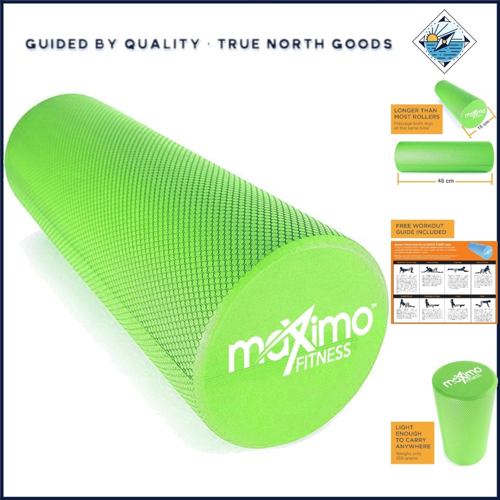Green High Density Foam Roller for Trigger Point Therapy and Circulation Support