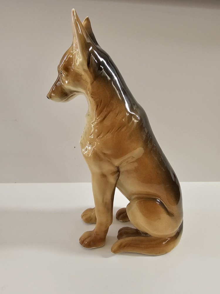 10" Ceramic German Sheppard Figurine