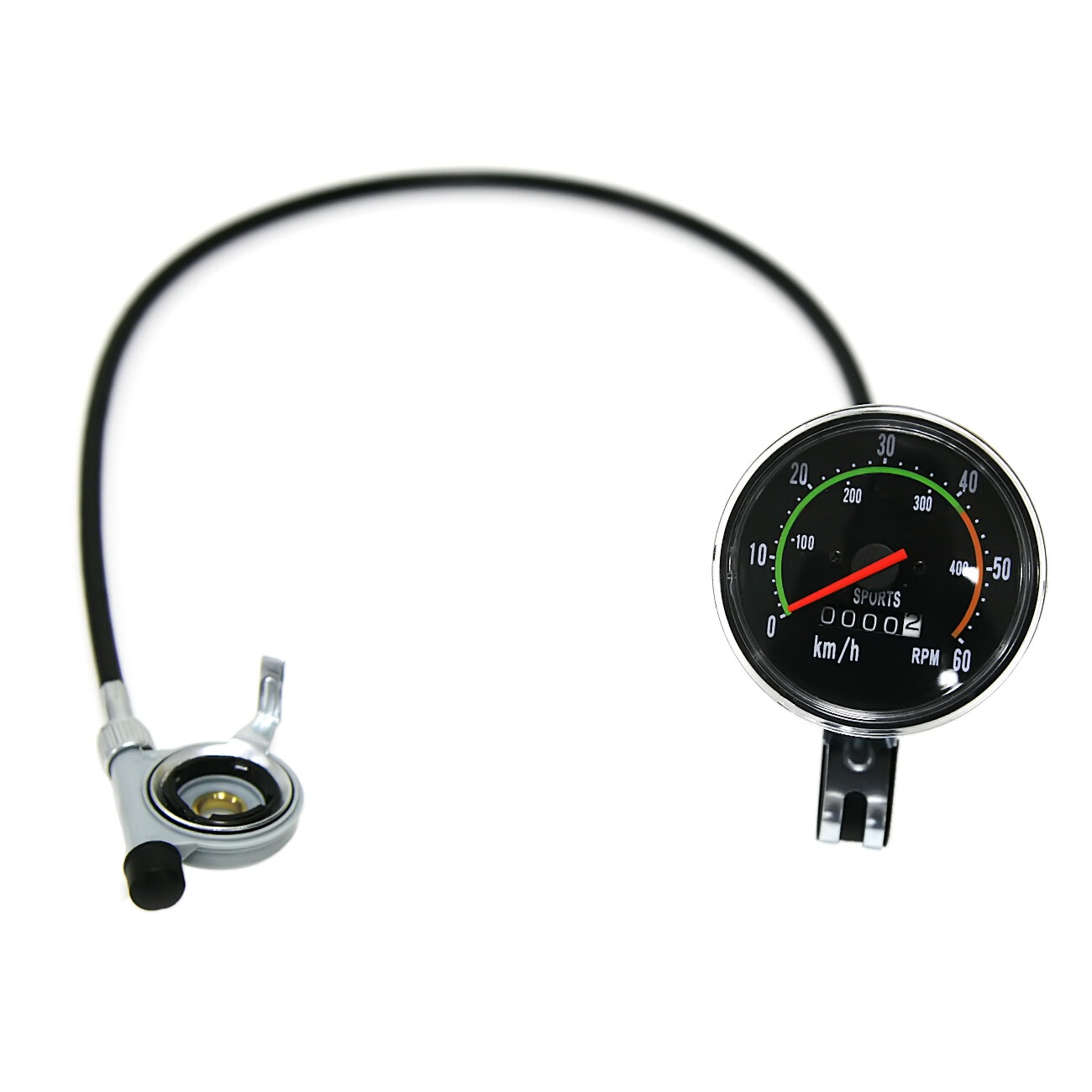 Vintage Style Bicycle Bike Speedometer Analog Mechanical Odometer With Hardware