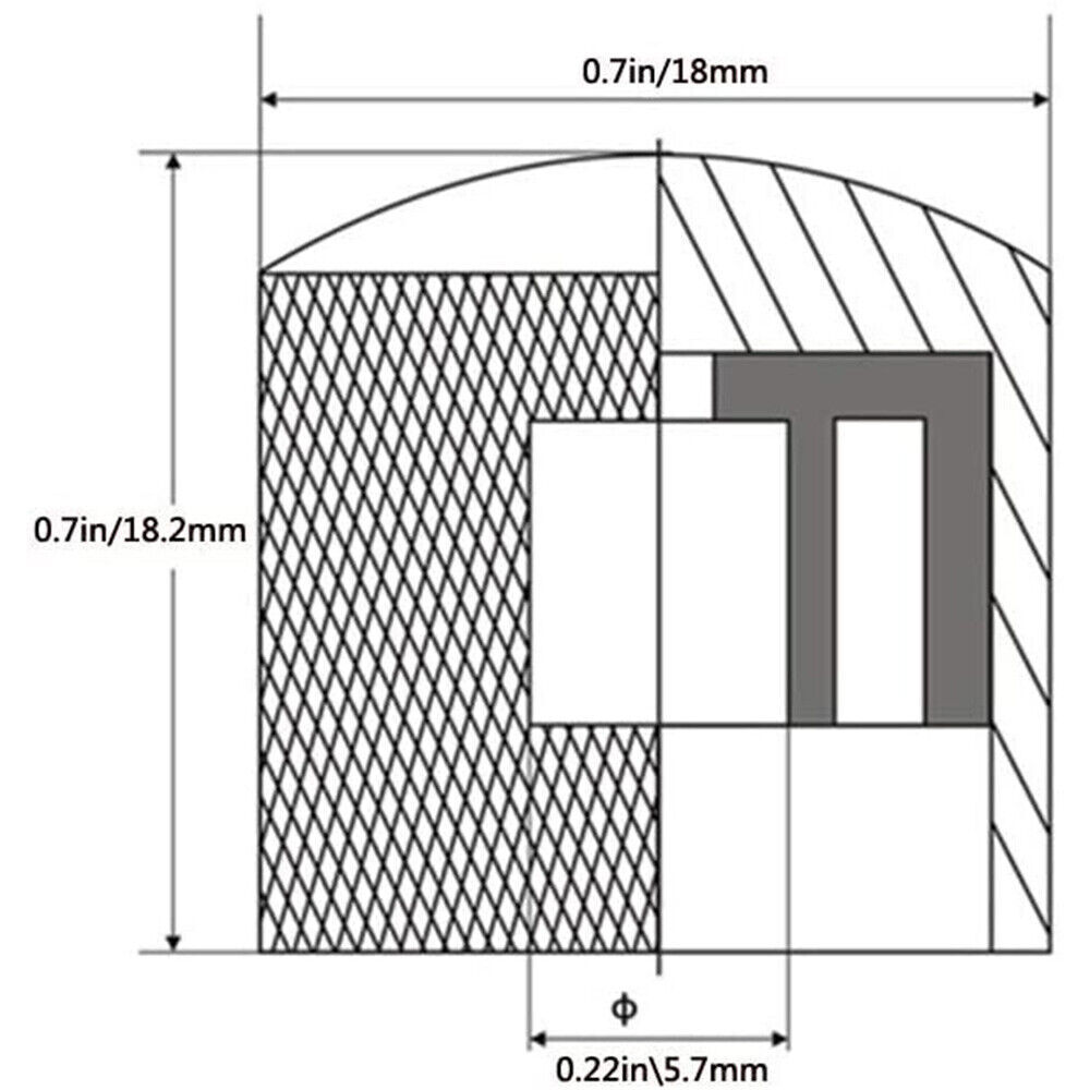 4PCS Dome Knob Volume Tone Control Knobs with Inner Hexagon Spanner Guitar Bass