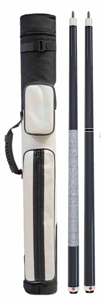 Package Set - Grey Play Pool Cue, Break Jump Cue & 2x2 Case.